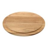 Tabla para servir de madera de Acacia redonda/base de pasteles 33cm